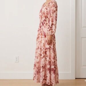 Enfocus Studio Blush Floral Long Sleeve Maxi Dress